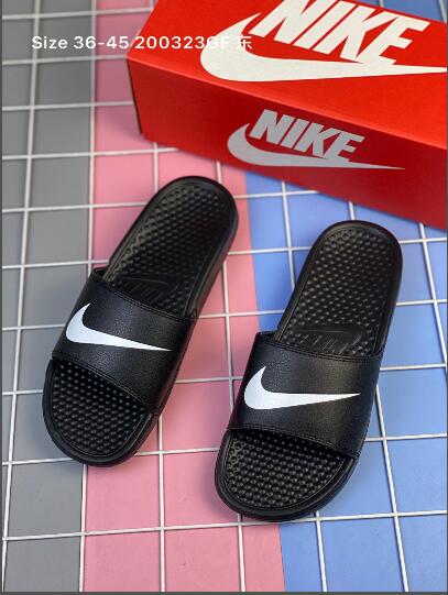 Nike Benassi JDI Black White Logo Sandal